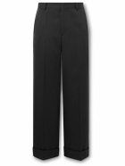 Valentino Garavani - Straight-Leg Grain de Poudre Virgin Wool Trousers - Gray