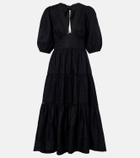 Heidi Klein Meteora lace-trimmed linen midi dress