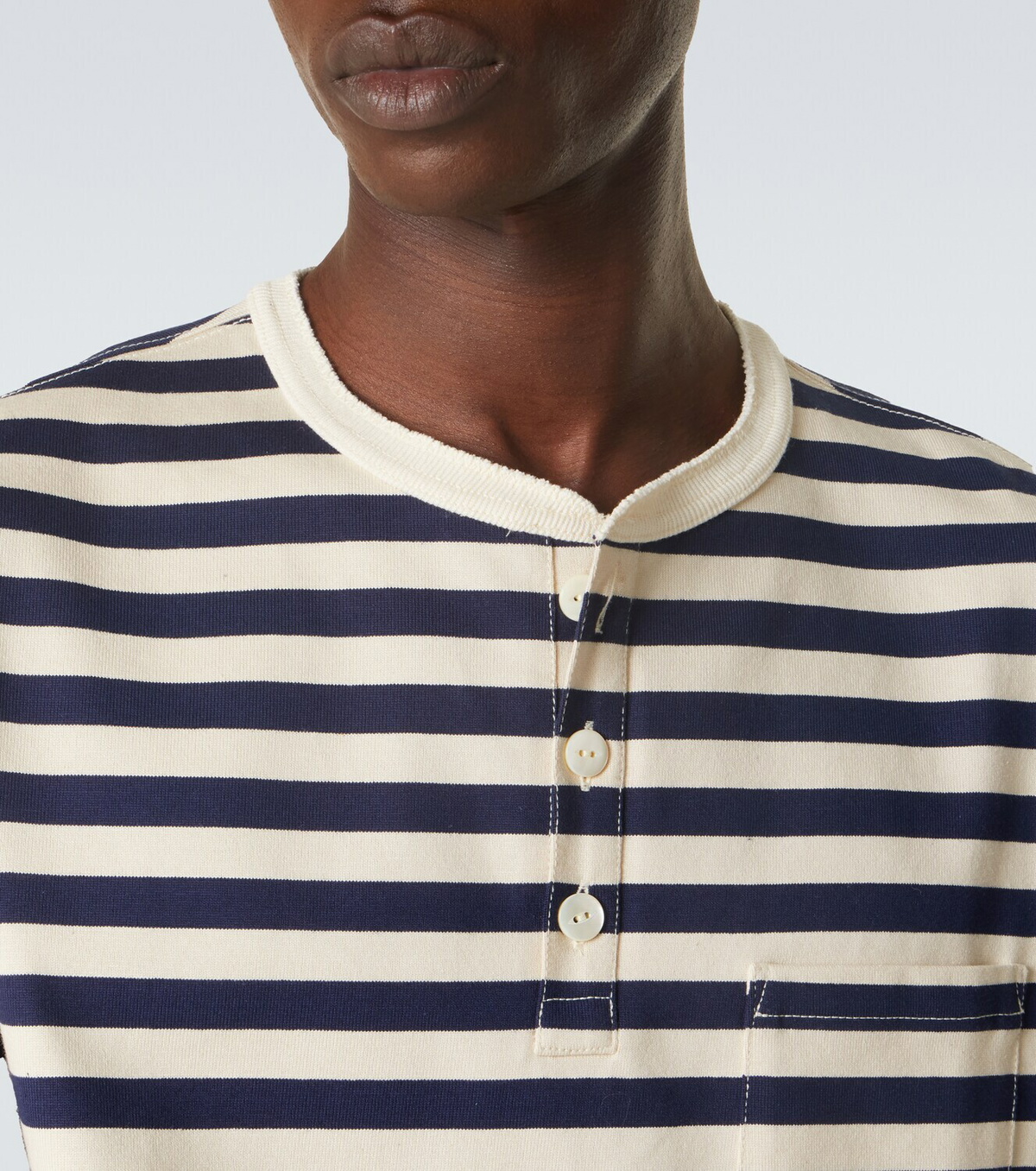 Junya Watanabe Striped cotton jersey T-shirt