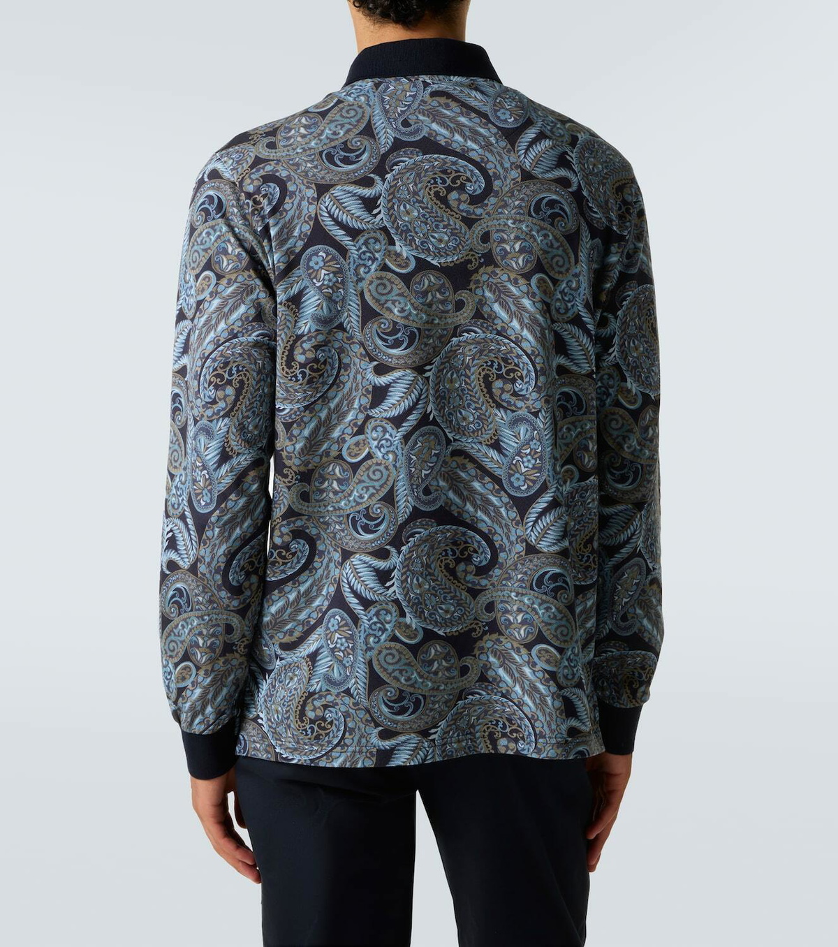 Etro Paisley cotton polo sweater