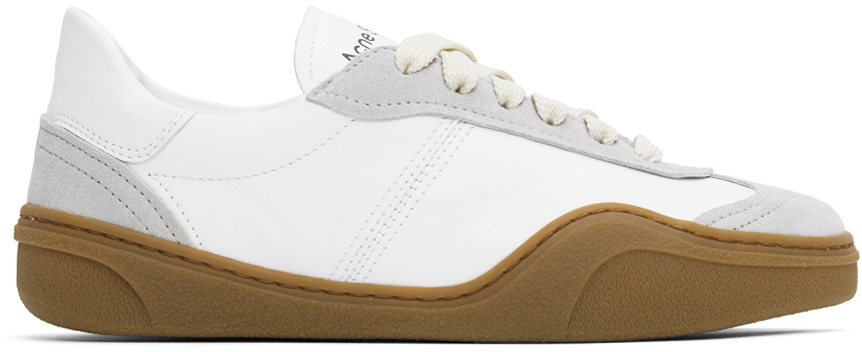Photo: Acne Studios White & Gray Lace-Up Sneakers