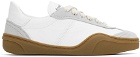 Acne Studios White & Gray Lace-Up Sneakers
