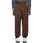 Off-White Brown Nylon Track Pants