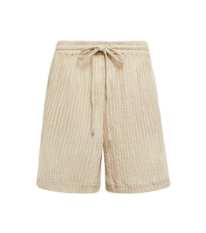 Photo: Commas Striped linen and cotton shorts
