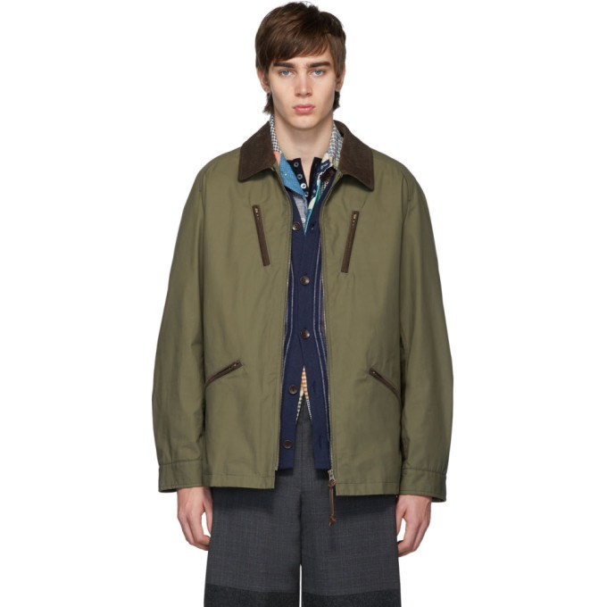 Photo: Junya Watanabe Khaki Gabardine Corduroy Jacket