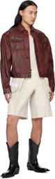 Mugler Off-White Technical Fabric Cargo Shorts