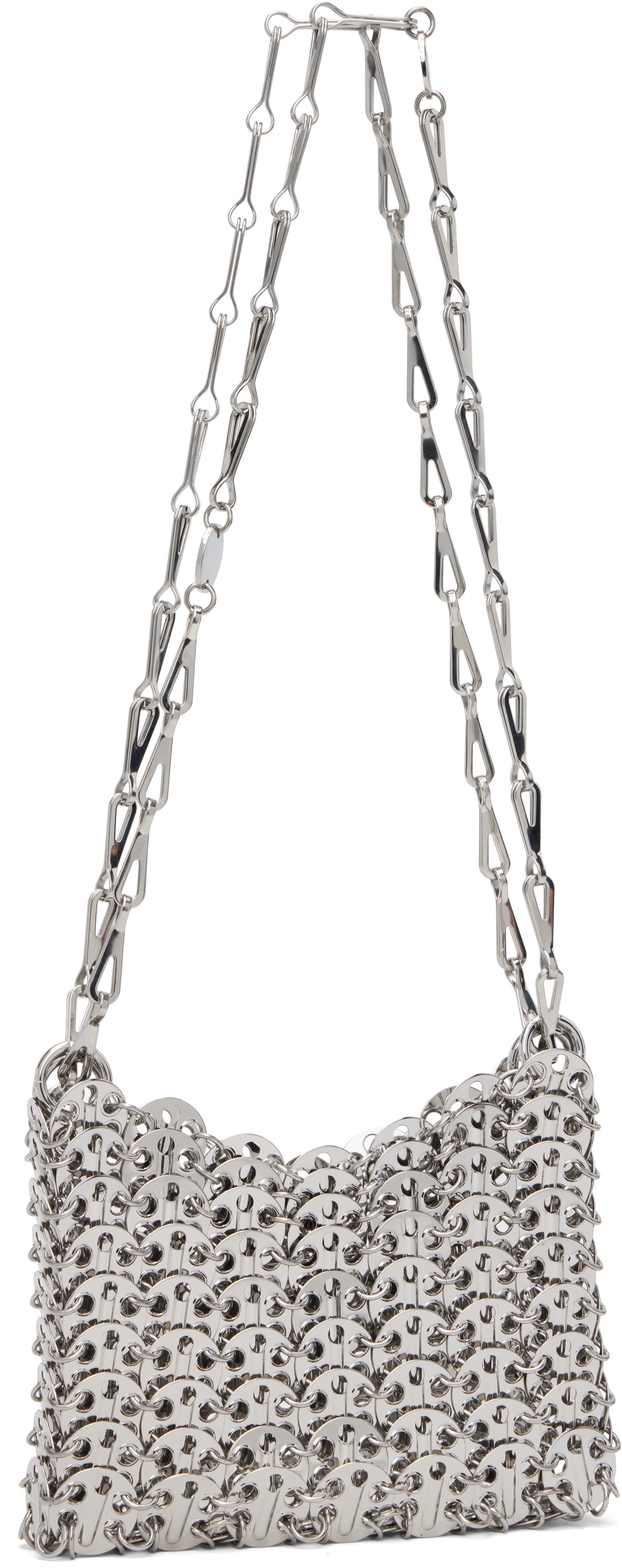 Rabanne Silver Iconic Nano 1969 Bag Paco Rabanne