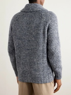 Brunello Cucinelli - Shawl-Collar Knitted Cardigan - Blue