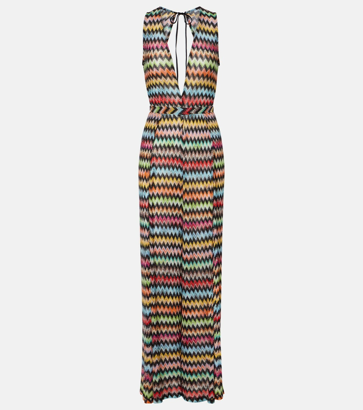 Missoni Zigzag open-back lamé jumpsuit