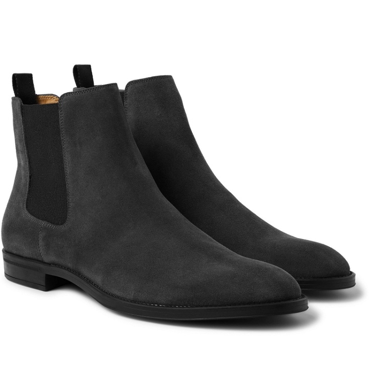 Photo: Hugo Boss - Coventry Suede Chelsea Boots - Gray