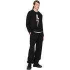 Neil Barrett Black and White Graffiti Thunder Sweatshirt