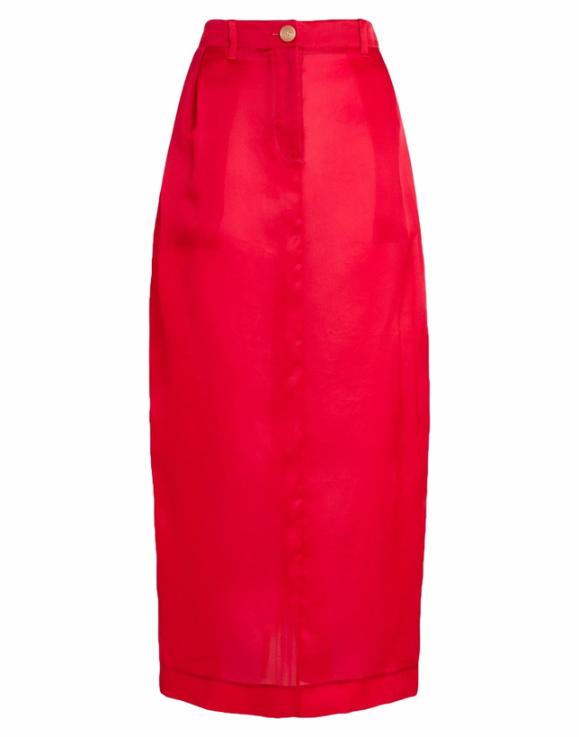 Photo: Khaite Womens Maxi skirt in Red