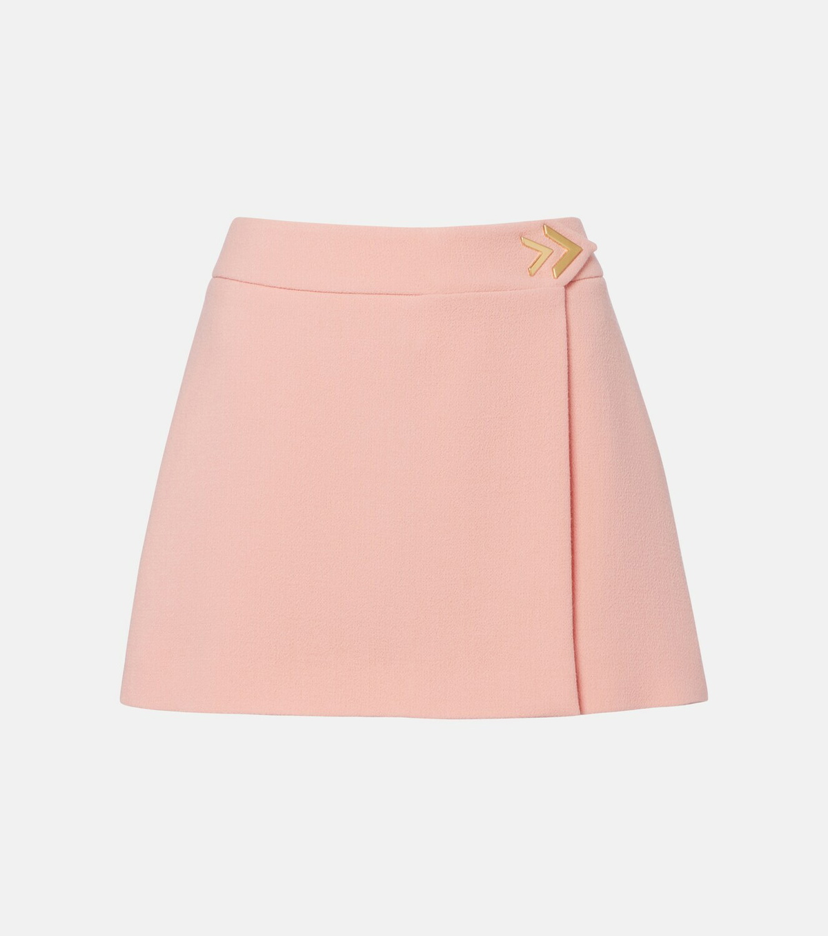 Valentino VGold virgin wool crêpe miniskirt
