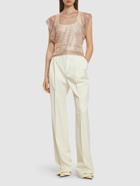 PHILOSOPHY DI LORENZO SERAFINI Embellished Net Top