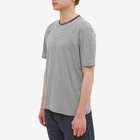 Folk Men's Stripe T-Shirt in Charcoal Ecru