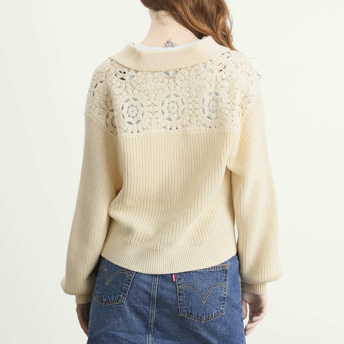 Levi's Women's Bianca Crochet Polo Sweater