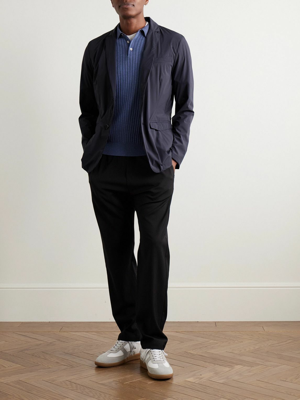 Herno - Slim-Fit Shell Blazer - Blue Herno