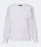 Veronica Beard Bellamie lace-trimmed cotton-blend top