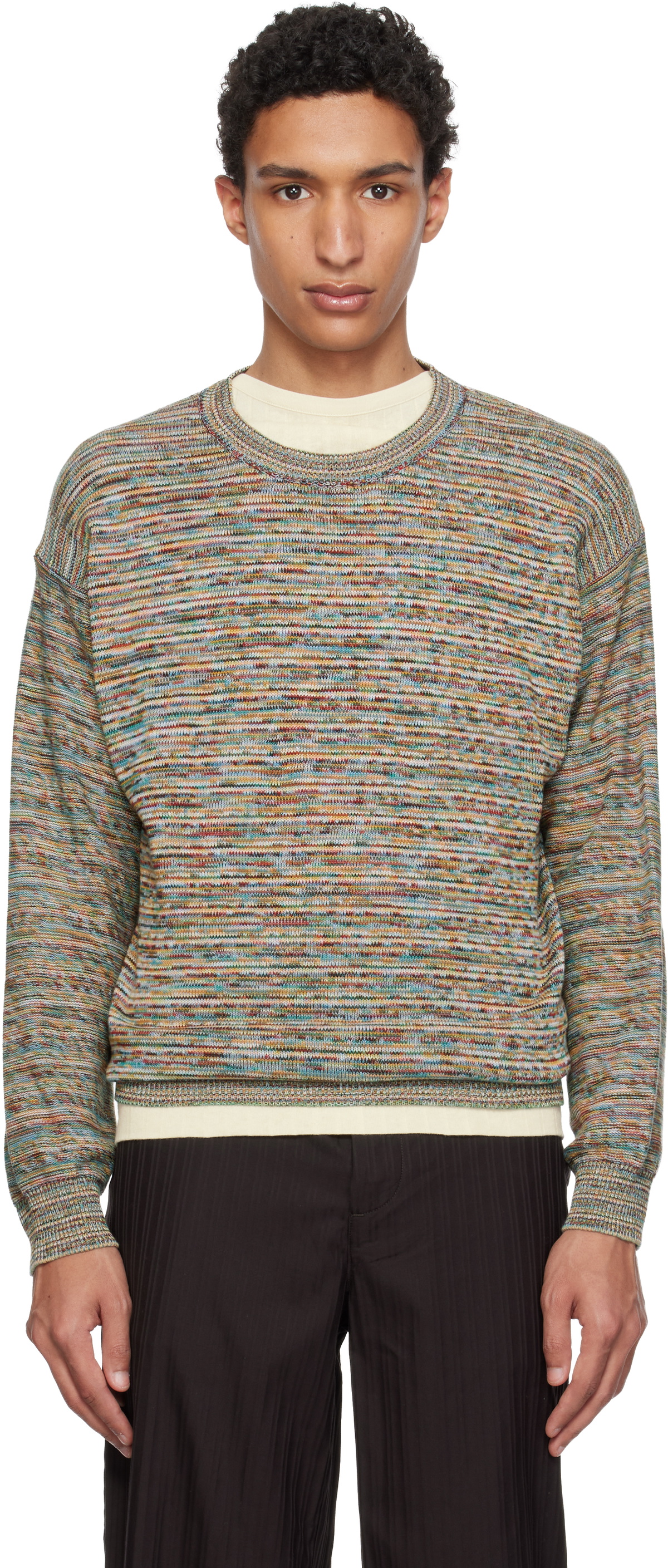 Paul Smith Multicolor 'Signature Stripe' Knitted Cotton Sweater