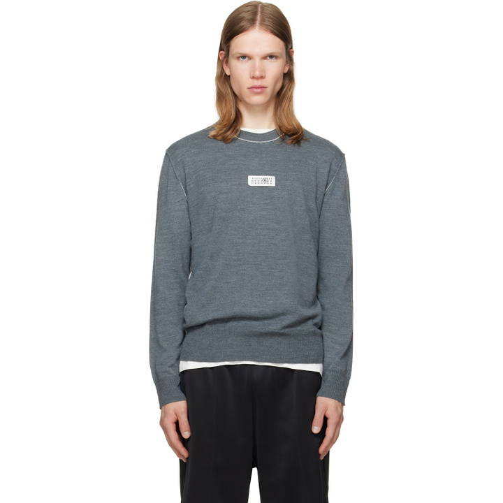 Photo: MM6 Maison Margiela Gray Wool Sweater