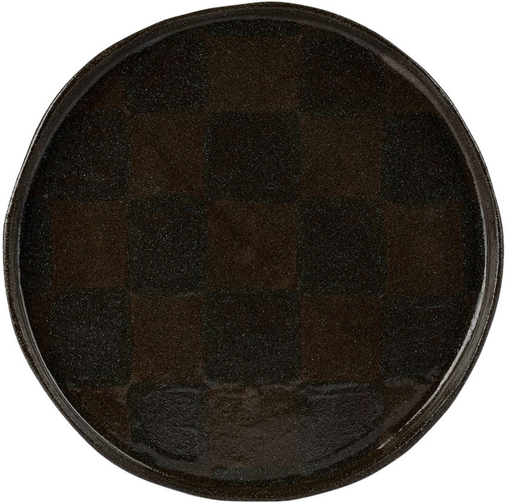 Photo: Harlie Brown Studio SSENSE Exclusive Black Glitter Check Plate