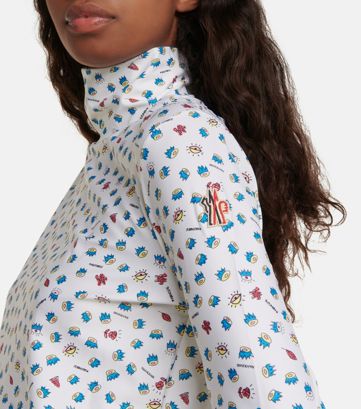 Moncler Genius - x Naj-Oleari 3 Moncler Grenoble printed turtleneck ski top