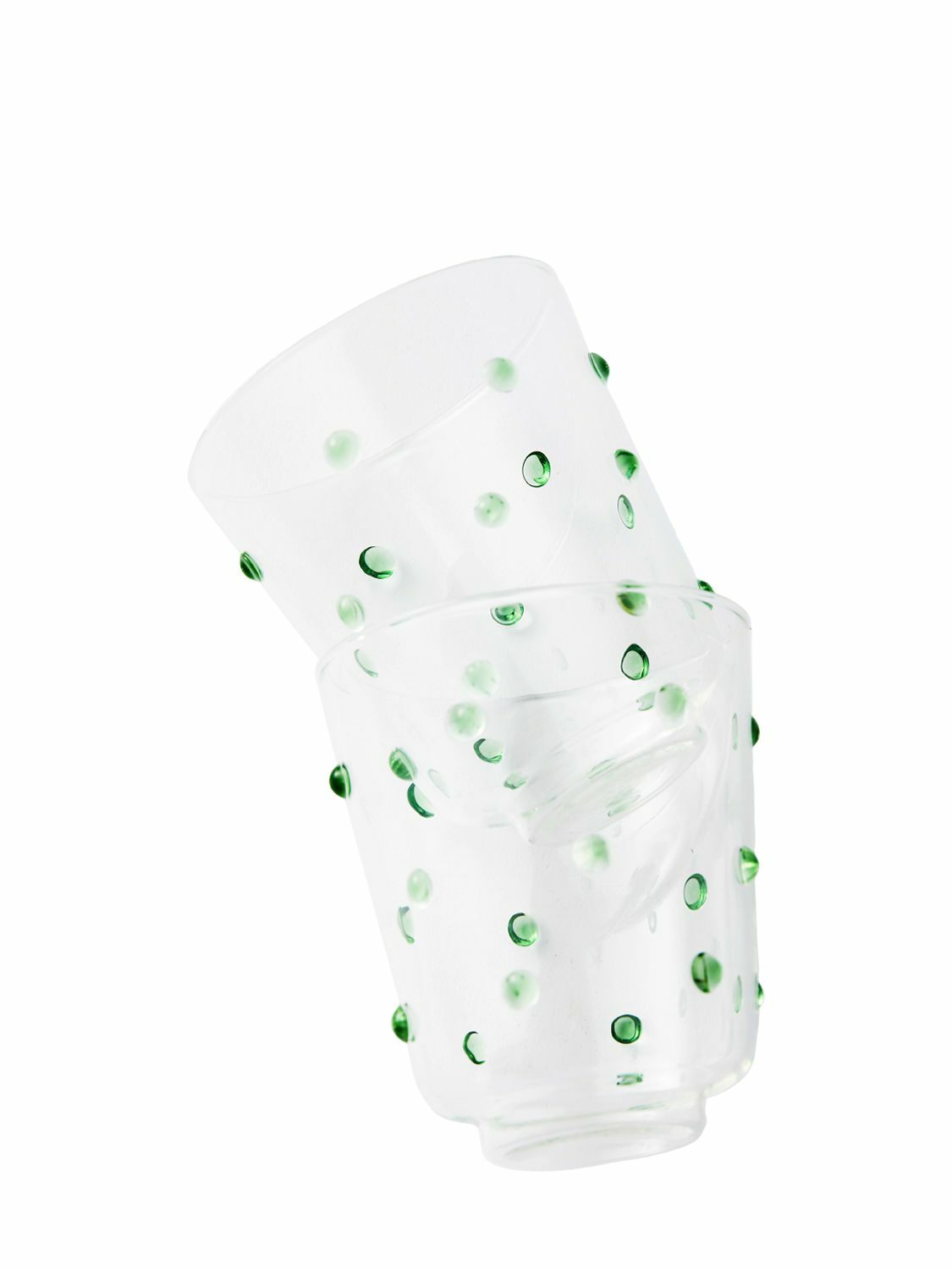 POLSPOTTEN Set Of 2 Nob Glass Tumblers
