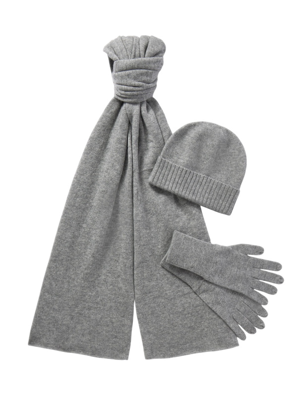 Photo: Allude - Cashmere Scarf, Beanie and Gloves Set