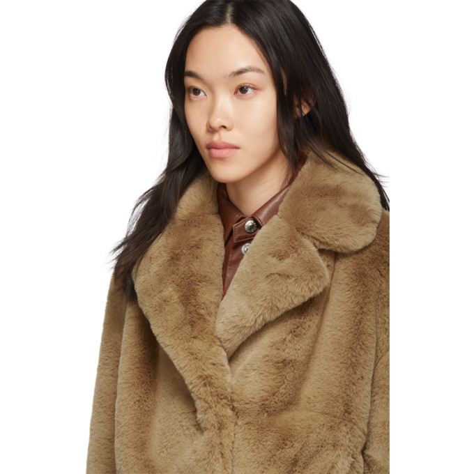 Stand Studio Brown Faux-Fur Janet Jacket Stand Studio
