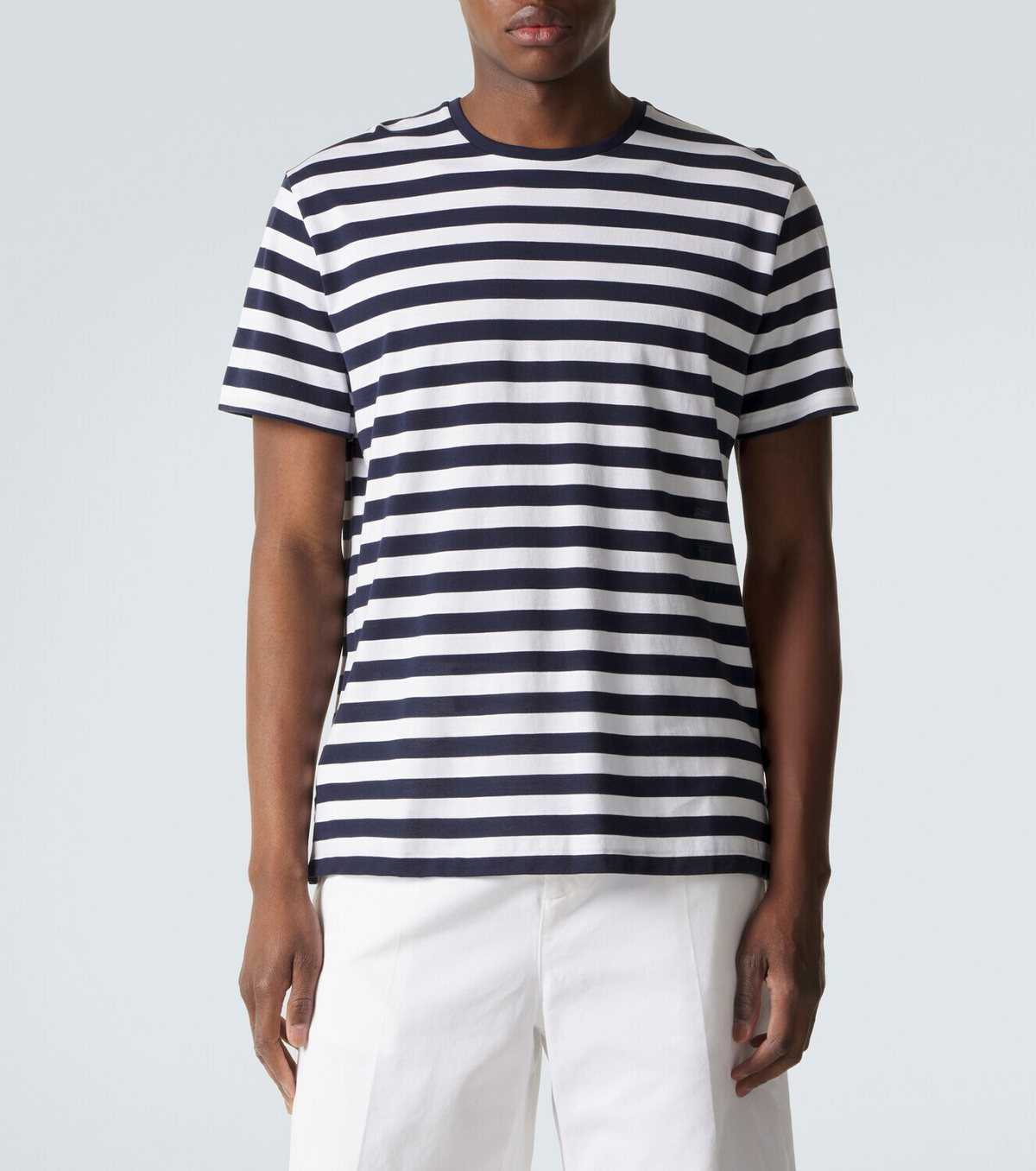 Ralph Lauren Purple Label Striped cotton lisle and piqué T-shirt