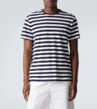 Ralph Lauren Purple Label Striped cotton lisle and piqué T-shirt