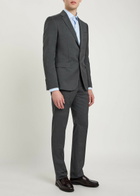 Emporio Armani Checked Wool Suit Grey