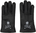 mastermind WORLD Black Embroidered Gloves