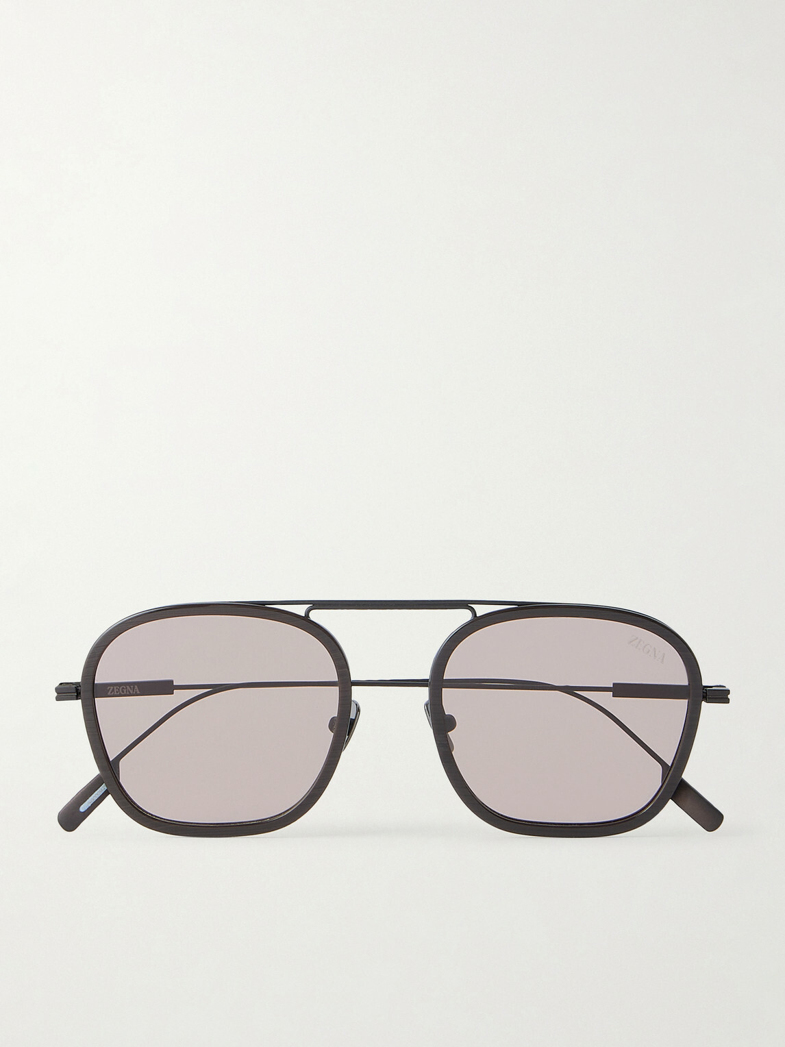 Zegna - Round-Frame Titanium Sunglasses