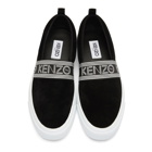 Kenzo Black Suede Kapri Slip-On Sneakers
