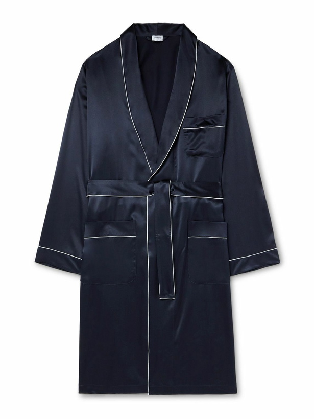 Photo: ZIMMERLI - Belted Silk-Satin Robe - Blue