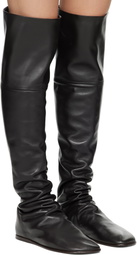 LEMAIRE Black Knee Top Glove Flat Boots