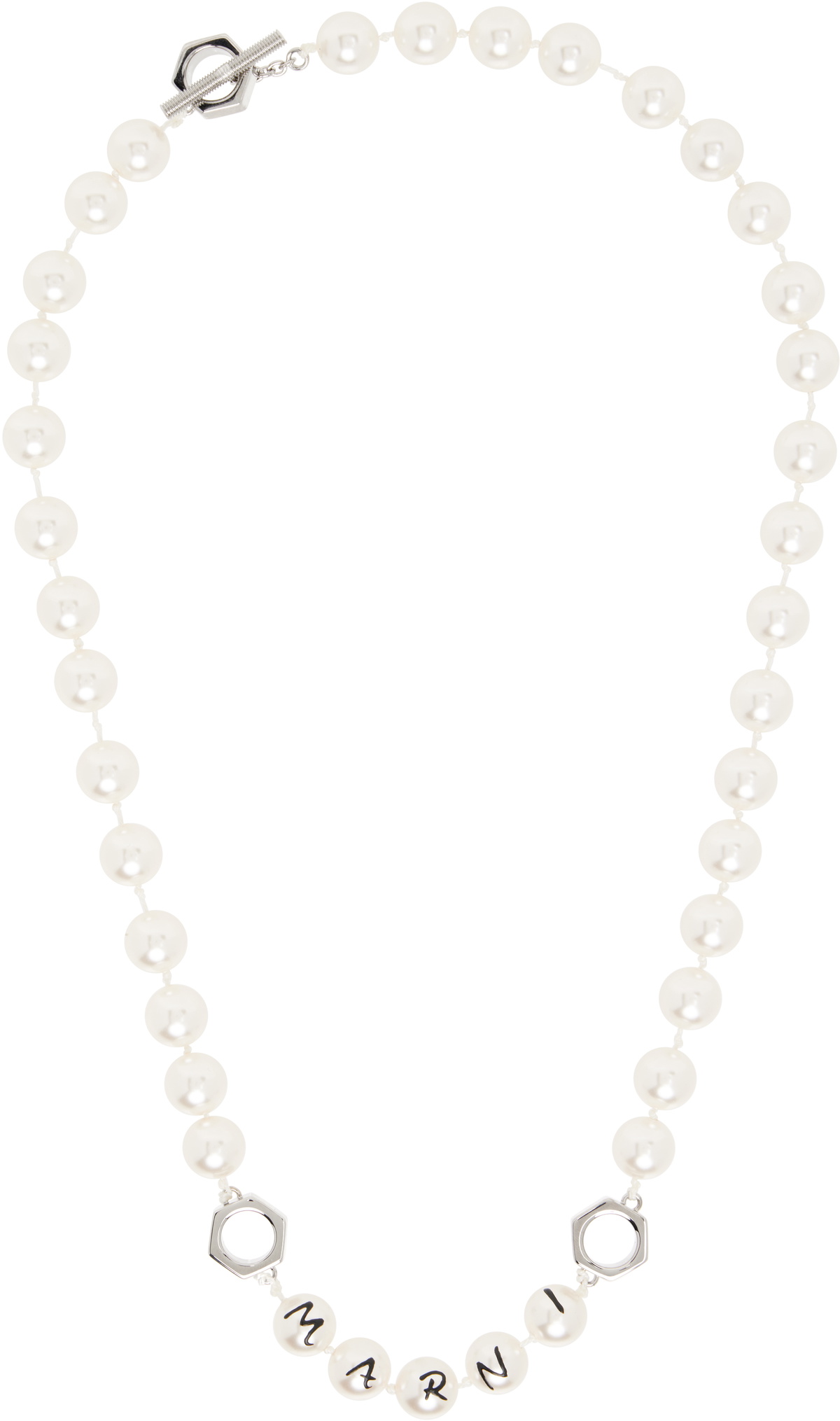 Marni Faux-Pearls & Metal Necklace