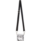 GCDS Black and Transparent Printed Cube Bag