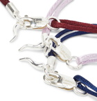 Rubinacci - Set of Three Silk and Sterling Silver Bracelets - Lavender