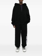 Lanvin Black Logo-Embroidered Cotton Hoodie