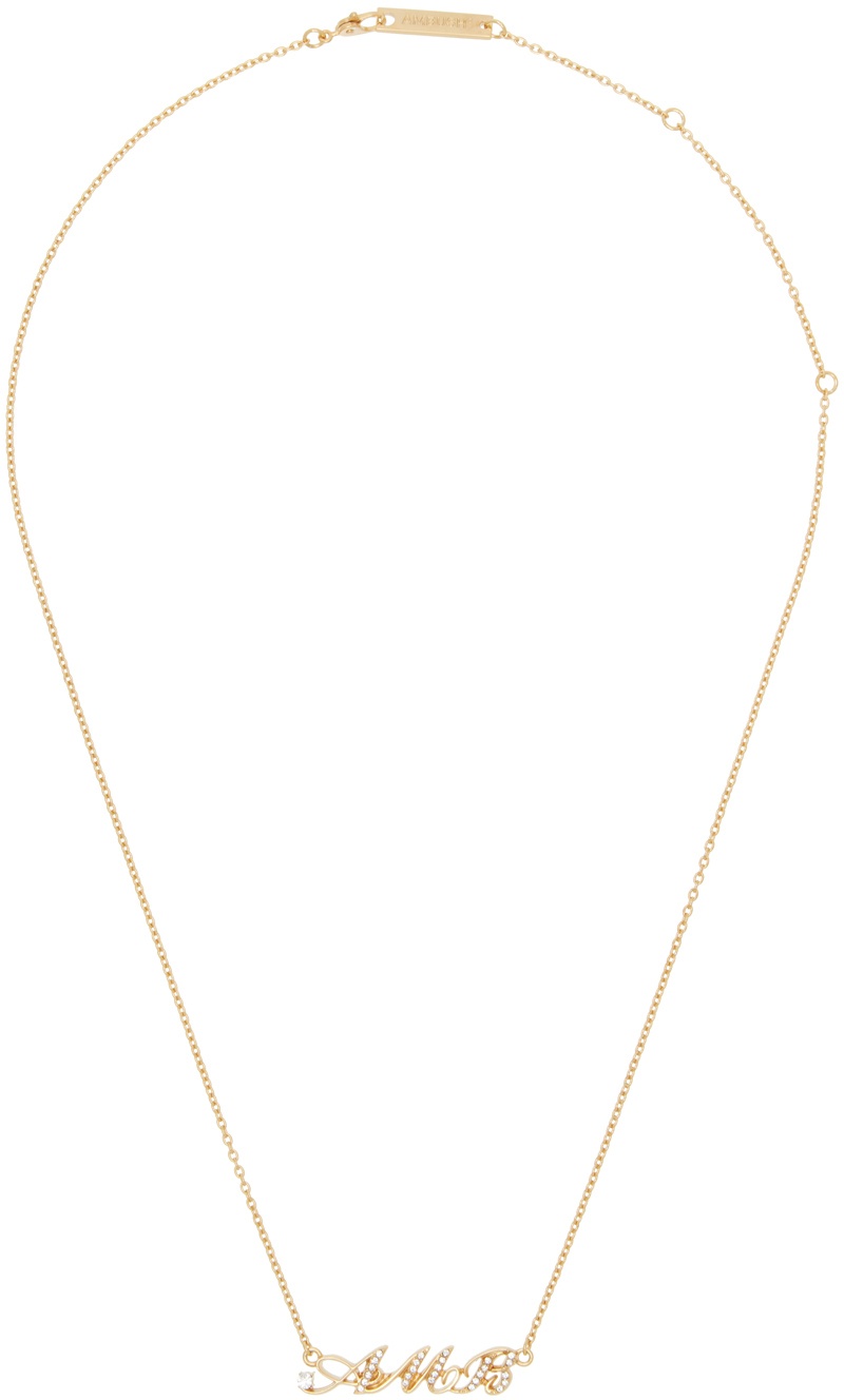AMBUSH Gold Amb' Initial Necklace