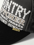 KAPITAL - Pearl Clutcher Printed Canvas and Mesh Trucker Cap