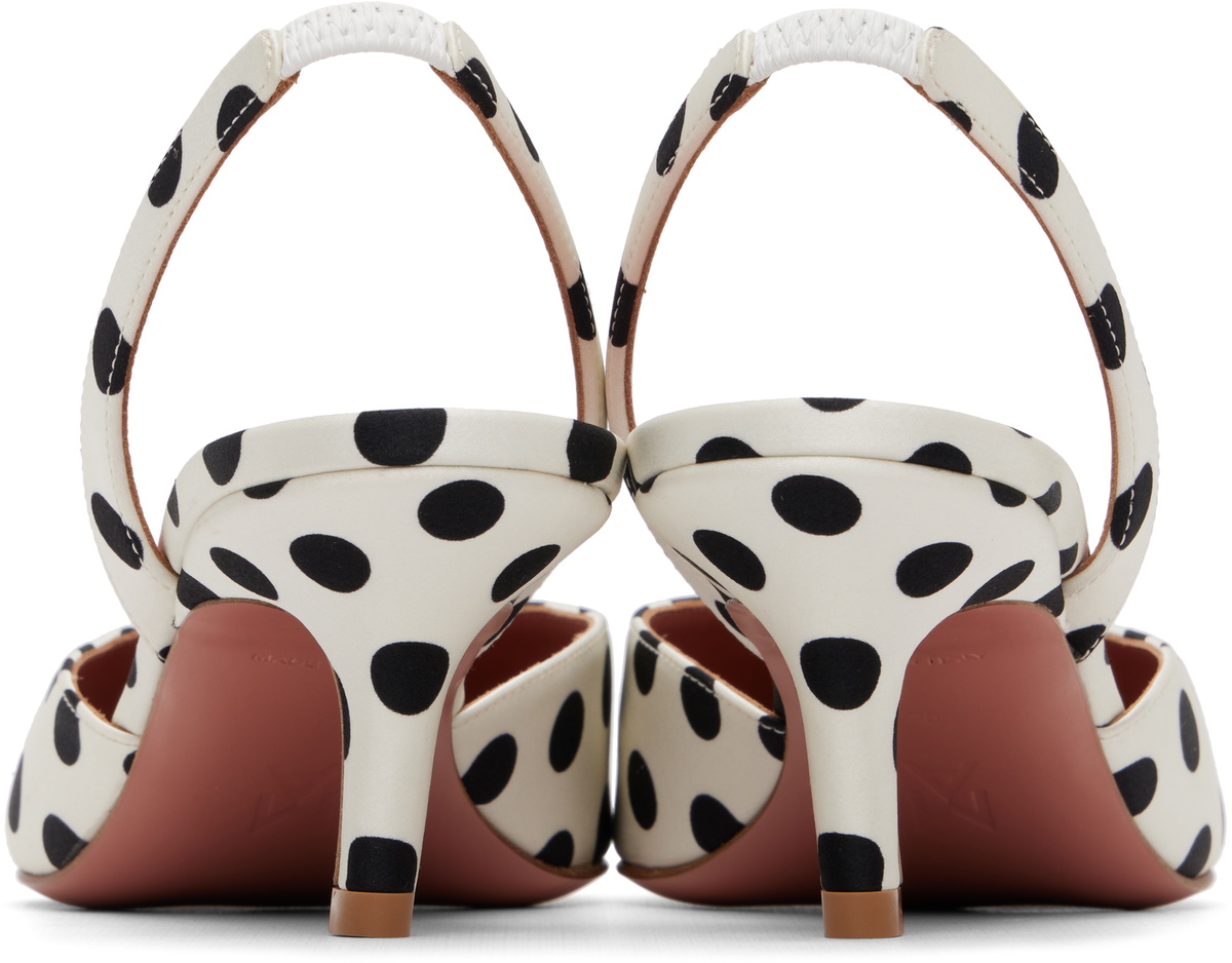 Amina Muaddi White Camelia Sling 60 Heels