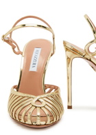 Aquazzura Sweet Surrender 105 Metallic Leather Pumps