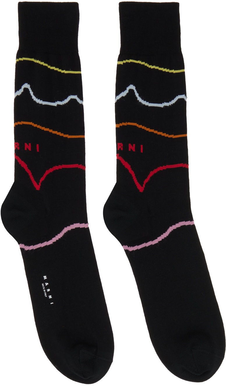 Marni Black Jacquard Socks Marni