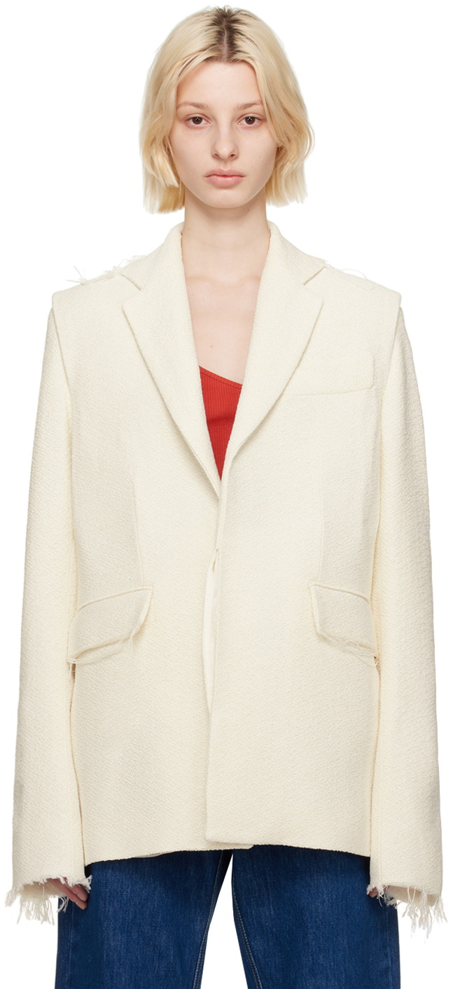 Bianca Saunders Off-White Marble Blazer
