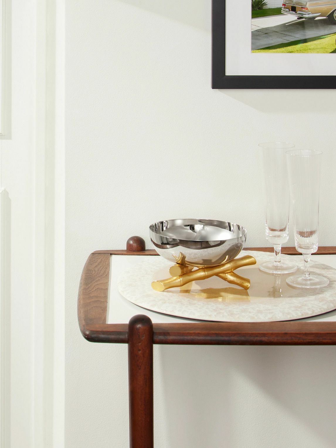 L'Objet - Bambou Medium Stainless Steel and Gold-Plated Bowl
