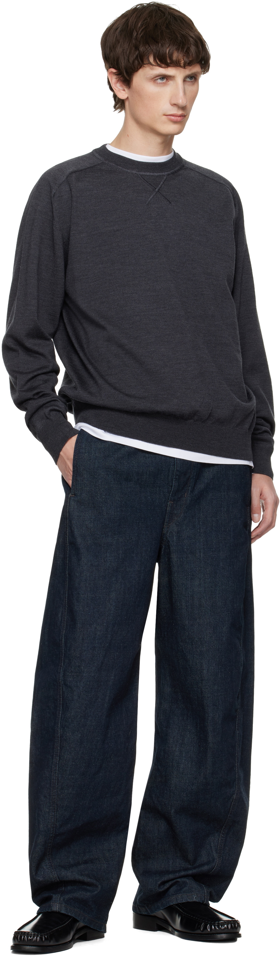 JACQUEMUS Gray 'The Embroidered' Sweater