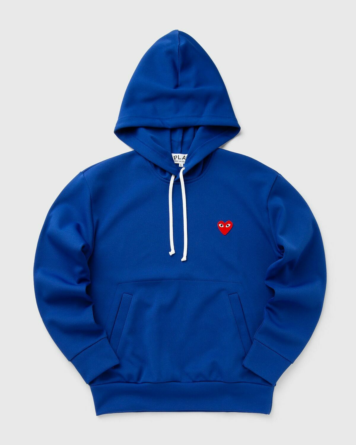 Comme Des Garçons Play Sweatshirt Red Emblem Knit Blue Hoodies